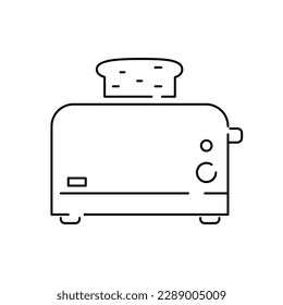 Toaster in the linear style icon.