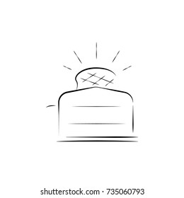 Toaster logo icon on white background