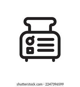 Toaster Machine Icon Outline Style