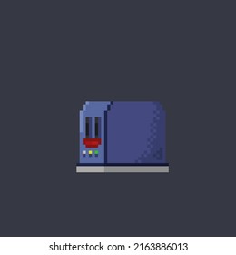 toaster machine in pixel art style
