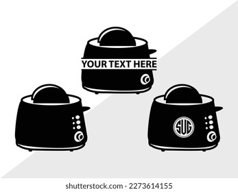 Toaster Monogram Vector Illustration Silhouette