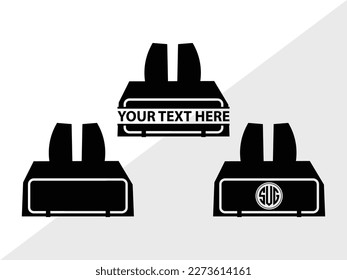 Toaster Monogram Vector Illustration Silhouette