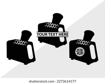 Toaster Monogram Vector Illustration Silhouette