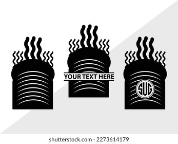 Toaster Monogram Vector Illustration Silhouette