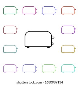 Toaster multi color style icon. Simple thin line, outline vector of technology icons for ui and ux, website or mobile application