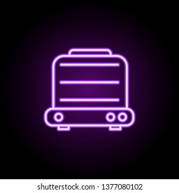 toaster neon icon. Elements of web set. Simple icon for websites, web design, mobile app, info graphics