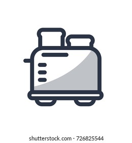 Toaster outline black icon for web or ui