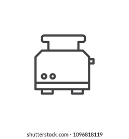 Toaster outline icon. linear style sign for mobile concept and web design. Toast maker machine simple line vector icon. Symbol, logo illustration. Pixel perfect vector graphics