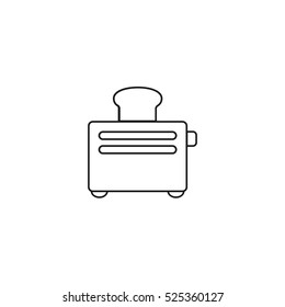 toaster outline icon vector, can be used for web and design