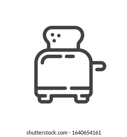 Toaster outline icon. Vector illustration.