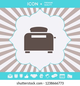 Toaster Oven icon. Graphic elements for your design