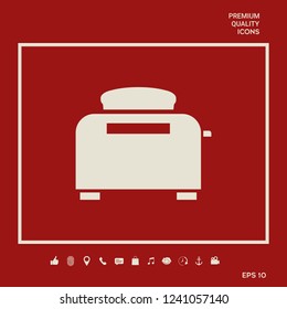 Toaster Oven icon. Graphic elements for your design