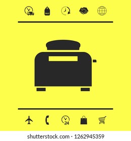 Toaster Oven icon. Graphic elements for your design