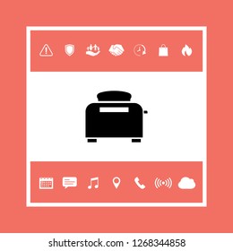 Toaster Oven icon. Graphic elements for your design