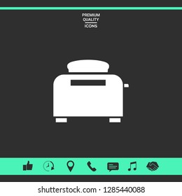 Toaster Oven icon. Graphic elements for your design