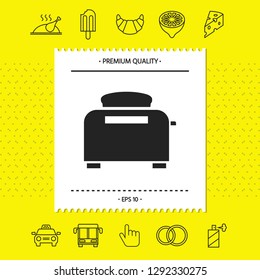 Toaster Oven icon. Graphic elements for your design