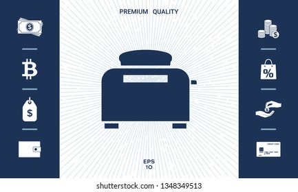 Toaster Oven icon. Graphic elements for your design