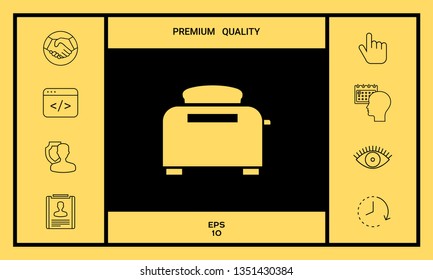 Toaster Oven icon. Graphic elements for your design