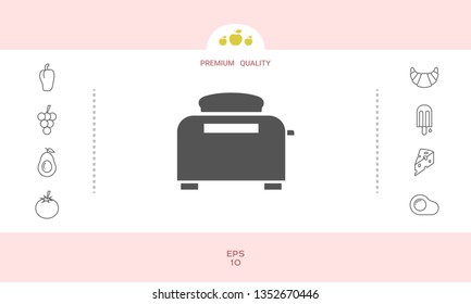 Toaster Oven icon. Graphic elements for your design