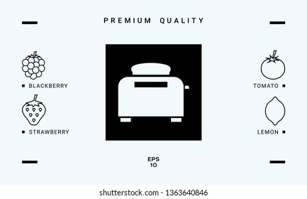 Toaster Oven icon. Graphic elements for your design