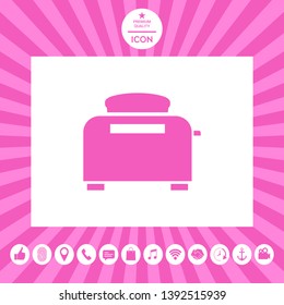 Toaster Oven icon. Graphic elements for your design