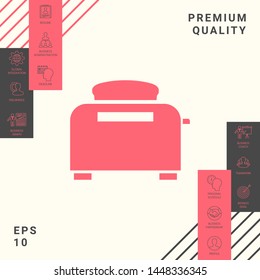 Toaster Oven icon. Graphic elements for your design