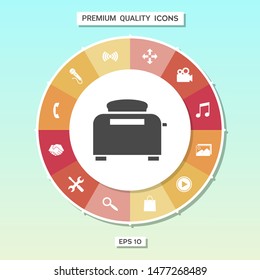 Toaster Oven icon. Graphic elements for your design