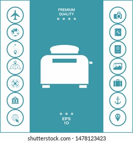 Toaster Oven icon. Graphic elements for your design