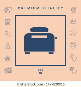 Toaster Oven icon. Graphic elements for your design
