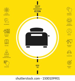 Toaster Oven icon. Graphic elements for your design