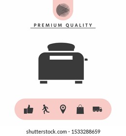 Toaster Oven icon. Graphic elements for your design