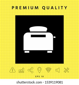 Toaster Oven icon. Graphic elements for your design