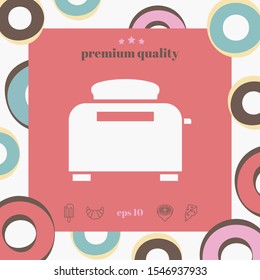 Toaster Oven icon. Graphic elements for your design