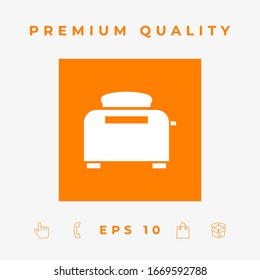 Toaster Oven icon. Graphic elements for your design