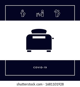 Icono de Horno de tostadora. Elementos gráficos para el diseño