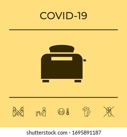 Toaster Oven icon. Graphic elements for your design