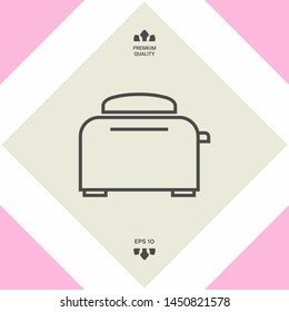 Toaster Oven linear icon. Graphic elements for your design