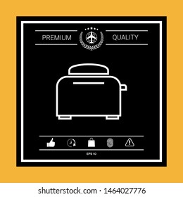 Toaster Oven linear icon. Graphic elements for your design