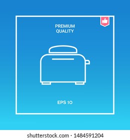 Toaster Oven linear icon. Graphic elements for your design