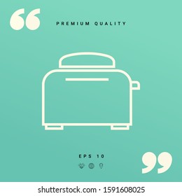 Toaster Oven linear icon. Graphic elements for your design