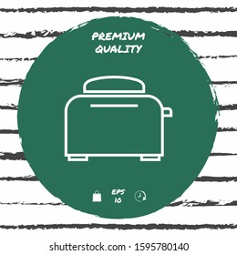 Toaster Oven linear icon. Graphic elements for your design