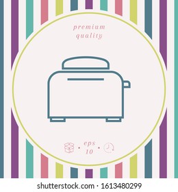 Toaster Oven linear icon. Graphic elements for your design