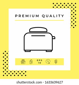 Toaster Oven linear icon. Graphic elements for your design