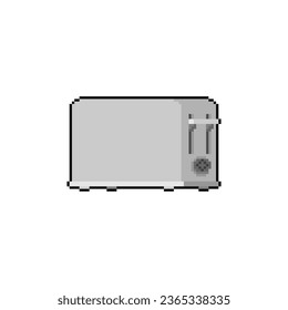 Toaster pixel art isolated. 8 bit pixelated Vector illustration