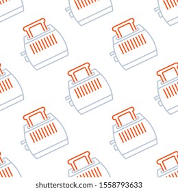 Toaster seamless pattern design, Repeat textile design. Fabric print.
