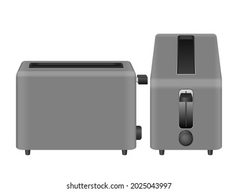 Toaster set on a white background. Vector illustration.