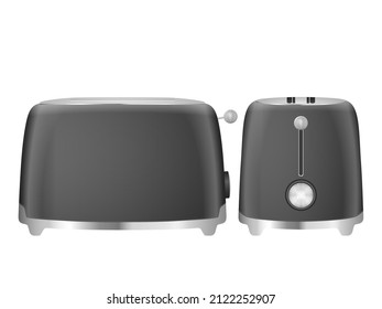 Toaster set on a white background. Vector illustration.