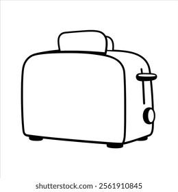  toaster silhouette vector design  with a white background 