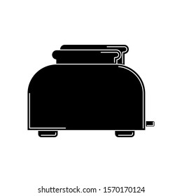 toaster silhouette. Vector kitchen tool illustration for design and web.