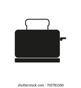 toaster silhouettes Vector black icon on white background